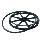 Par De Pneu Maciço De Borracha Aro 24 Para Cadeira De Rodas - Ortopedia Online SP