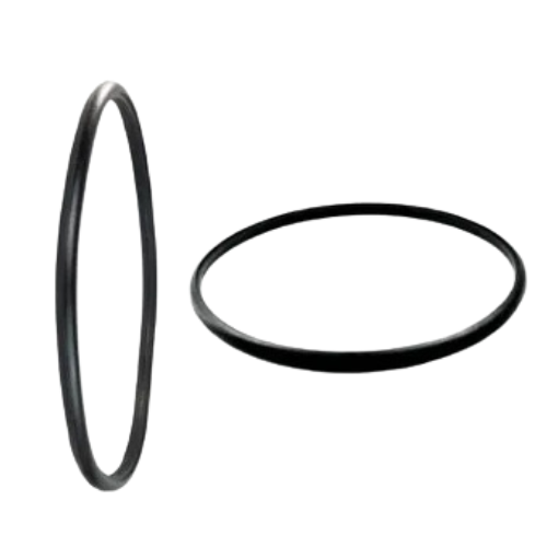 Par De Pneu Maciço De Borracha Aro 24 Para Cadeira De Rodas - Ortopedia Online SP Par de pneus maciços de borracha pretos para cadeira de rodas, aro 24 polegadas, vistos de perto.