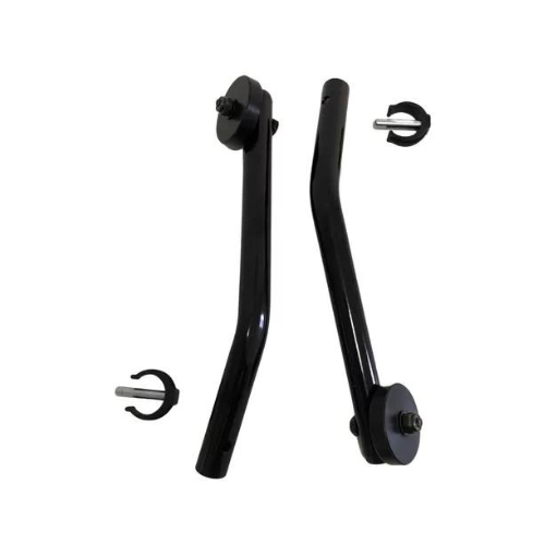 Anto tombo para cadeira de rodas Agile e FIT da Jaguaribe - Ortopedia Online SP Par de dispositivos anti tombo com rodas, na cor preta, compatíveis com cadeiras de rodas Jaguaribe Ágile e Fit.