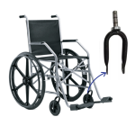 Par de Garfos Dianteiro para Cadeira De Rodas modelo 1009 da Jaguaribe - Ortopedia Online SP