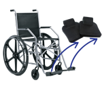 Apoio De Pé Pedal Para Cadeira De Rodas modelo 1009 Original Jaguaribe - Ortopedia Online SP