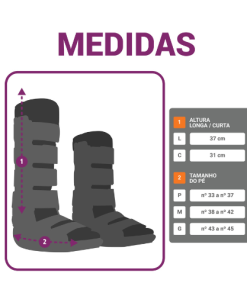Bota Imobilizadora Standard - Cano Longo P - Ortopedia Online SP