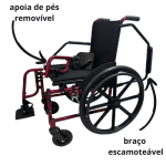 Cadeira de rodas Cantu Jaguaribe - Ortopedia Online SP