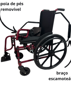 Cadeira de rodas Cantu Jaguaribe - Ortopedia Online SP