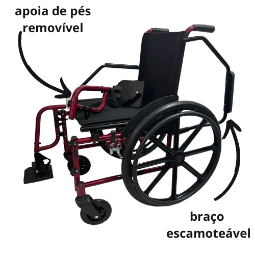 Cadeira de rodas Cantu Jaguaribe - Ortopedia Online SP