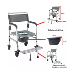 Cadeira Para Banho Alumínio 135kg Desmontável Hidroligth - Ortopedia Online SP