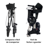 Andador com assento e 04 rodas Discovery Praxis - Ortopedia Online SP