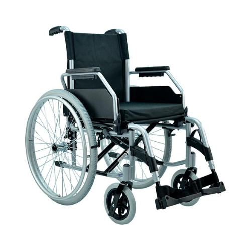 cadeira de rodas Munique Praxis em alumínio assento 46 cm para até 125kg - Ortopedia Online SP