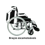 cadeira de rodas Munique Praxis em alumínio assento 46 cm para até 125kg - Ortopedia Online SP
