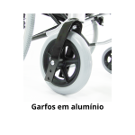 cadeira de rodas Munique Praxis em alumínio assento 46 cm para até 125kg - Ortopedia Online SP