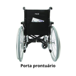 cadeira de rodas Munique Praxis em alumínio assento 46 cm para até 125kg - Ortopedia Online SP