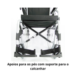 cadeira de rodas Munique Praxis em alumínio assento 46 cm para até 125kg - Ortopedia Online SP