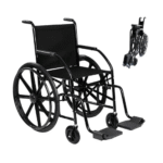cadeira de rodas simples em aço capacidade 90kg assento 40 cm - Ortopedia Online SP