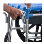 Cadeira de Banho Roda Grande D65 em Alumínio até 150kg Assento 44 cm Dellamed - Ortopedia Online SP