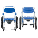 Cadeira de Banho Roda Grande D65 em Alumínio até 150kg Assento 44 cm Dellamed - Ortopedia Online SP