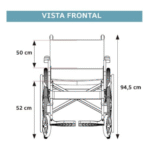 Cadeira de Rodas Motorizada em Alumínio Dobrável até 135 Kg Assento de 45 cm D1000 Dellamed