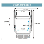Cadeira de Rodas Motorizada em Alumínio Dobrável até 135 Kg Assento de 45 cm D1000 Dellamed