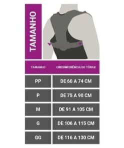 Corretor postural Lean Hidrolight na cor bege, unissex. A imagem mostra o corretor centralizado nas costas, com as tiras ajustáveis nos ombros.