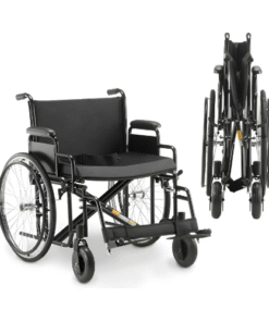Cadeira de Rodas Dobrável Para Obeso 180 Kg assento 62 cm D500 Dellamed