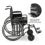 Cadeira de Rodas Dobrável Para Obeso 180 Kg assento 62 cm D500 Dellamed