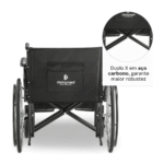 Cadeira de Rodas Dobrável Para Obeso 180 Kg assento 62 cm D500 Dellamed
