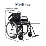 Cadeira de Rodas PRO9001 em aço (45 cm) Pro Cirúrgica - Ortopedia Online SP
